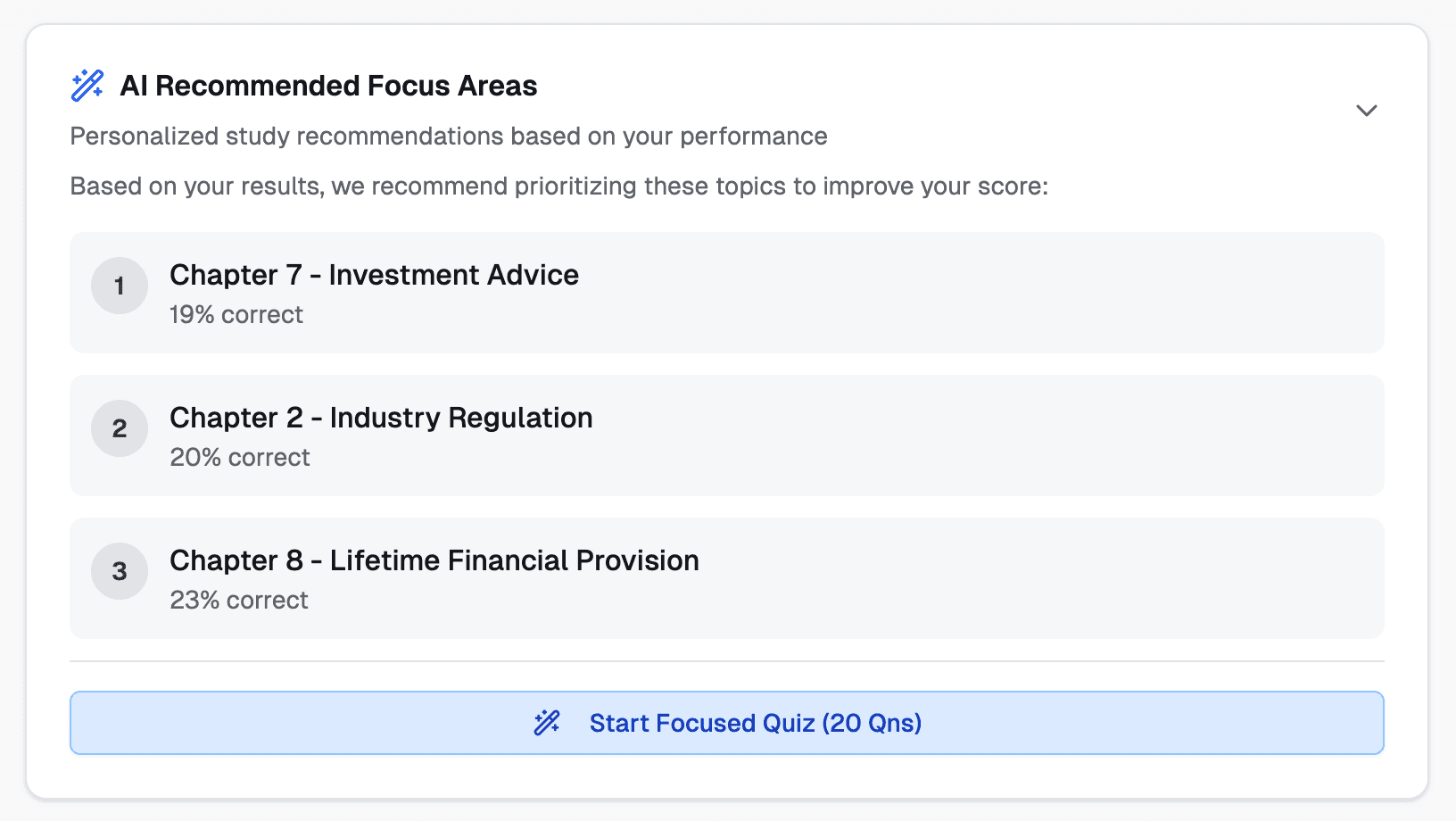 AI-powered recommendation engine screenshot